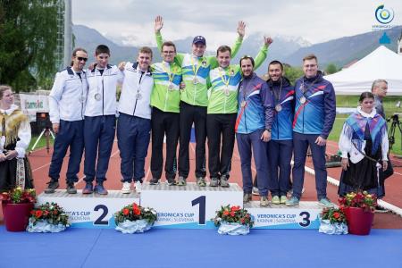 Den Habjan Malavašič, Žiga Ravnikar, Sergej Podkrajšek – 1. mesto ukrivljeni lok moška ekipa